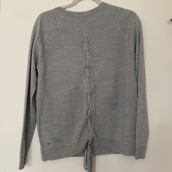 Lululemon Merino wool lace up back tie sweater - Picture 4 of 6
